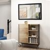 24" x 36" Black Metal Framed Rounded Rectangle Mirror, Matte Black Vanity Mirror