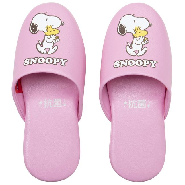 Nippon 231008 Children's Slippers, Peanuts Snoopy Vinyl, 7.1 - 7.9 inches (18 - 20 cm), Pink, Antibacterial