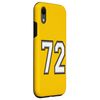 Number 72 in Black, White and Gray Case for iPhone XR