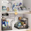 Under Sink Pull-out Drawer Cabinet Organizer Storage Shelf kitchen bathroom 2pcs