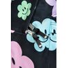 hype Unisex Black Happy Flowers Badge Backpack