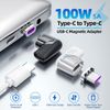 BoxWave Adapter Compatible with Jackery Explorer 2000 Plus - MagnetoSnap PD Angle Adapter, Magnetic Charging Connector Device Saver - Metallic Silver
