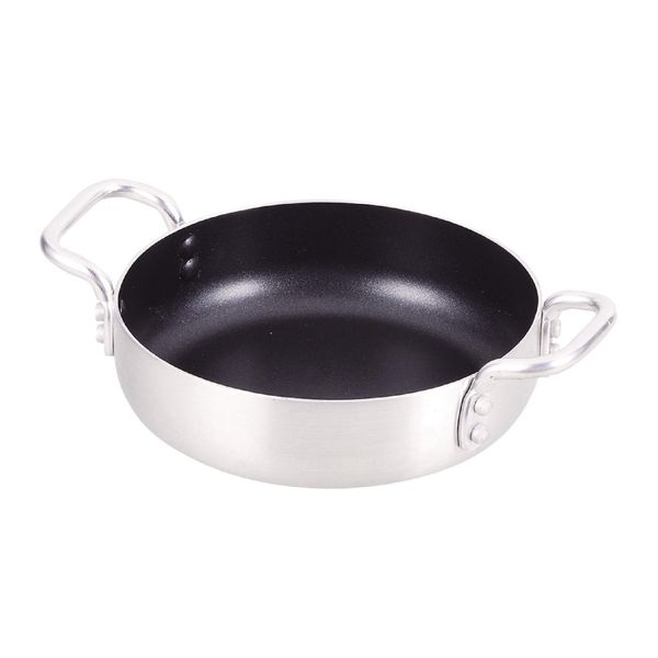 Pearl Metal HB-3961 Double Handed Pot, Silver, 6.3 inches (16 cm), Oven Safe Tabletop