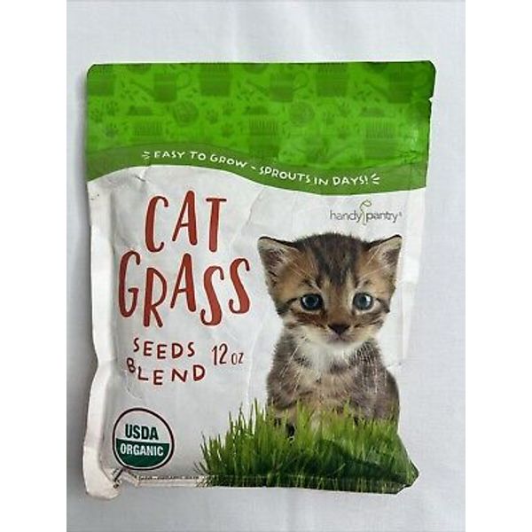 Certified Organic Cat Grass Seeds Non-GMO Wheatgrass Seeds for Pets (12 oz.)