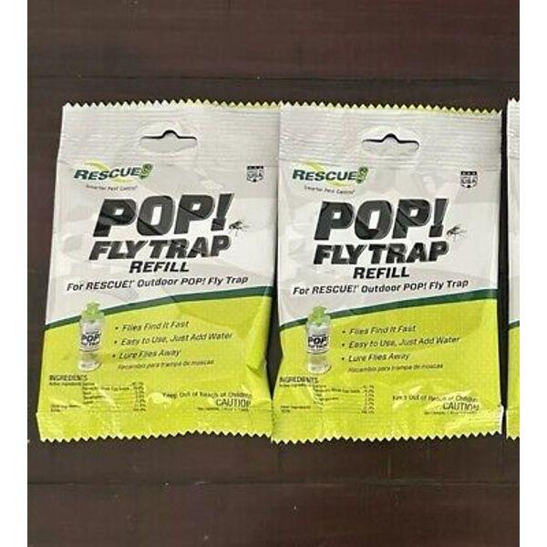 RESCUE POP! Fly Trap 1.45 oz Refill PFTA-DB12 Solid Musty 2- PACK