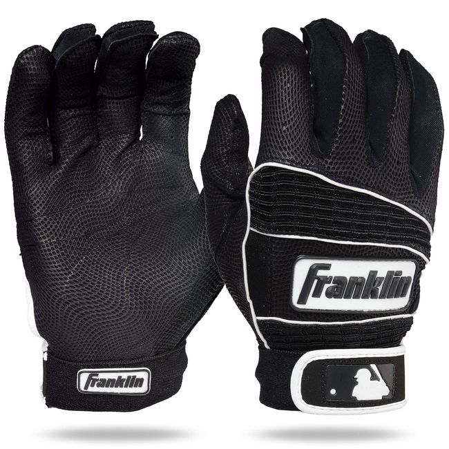 Franklin Sports MLB Adult Neo Classic II Series Batting Gloves, Black, XX-Large