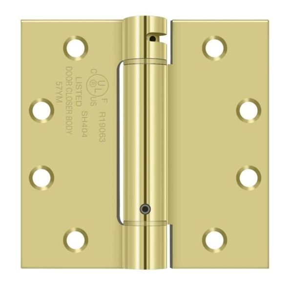 Deltana Spring Hinge Bright Brass 4.5"X4.5", (DSH45U3)