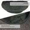 TOSKATOK Tweed Flat Caps-Charcoal-LXL