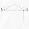 10 x 10FT Pop Up Height Adjustable Canopy Tent Folding Canopy w/Ropes Stake Grey