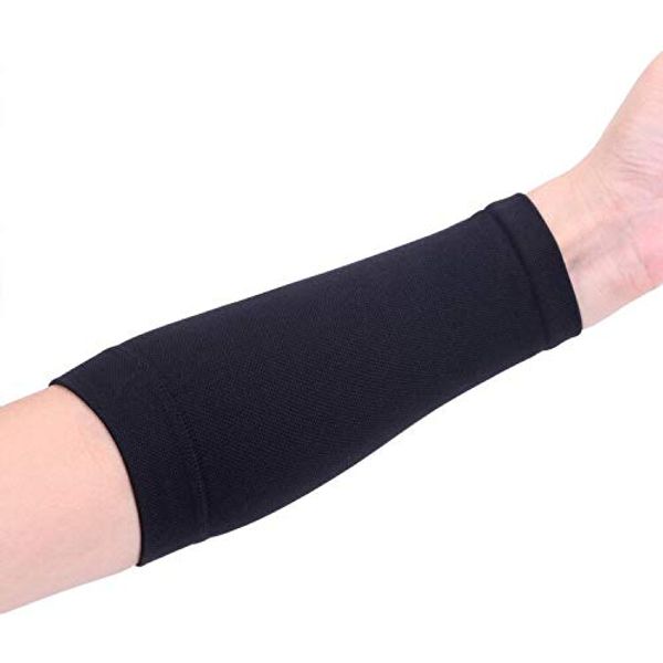 1 PCS Full Forearm Tattoo Cover Up Band Compression Sleeves Men Women (L, Black)