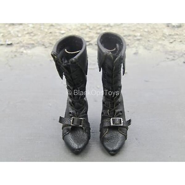 1/6 Scale Toy Avenger - Black High Heel Boots (Peg Type)