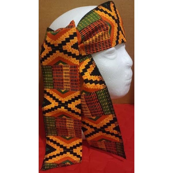 Kente Orange Headband/Neckt