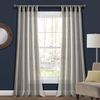 Lush Decor Burlap Knotted Tab-Top Window Curtain Panel Pair, 45"W x 84"L, Light Gray