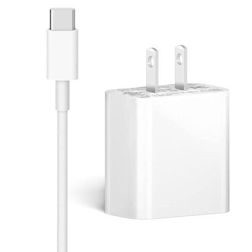 USB-C Charging Rapidly Fast USB C Fast Wall Charger for Xiaomi Redmi 9 and Other Pixel Devices (18W 3A PD Power Adapter + Extra Long 6.6 Foot USB-C, C-C Cable)