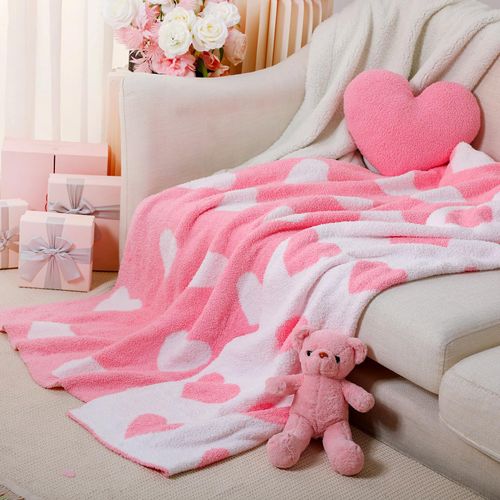 FuWeave Mother's Day Throw Blankets Pillow Gifts Set Include Double Sided Flannel Blanket 50 x 60 Inch and Plush Throw Pillows Cushion for Couch Sofa Bed Decorations