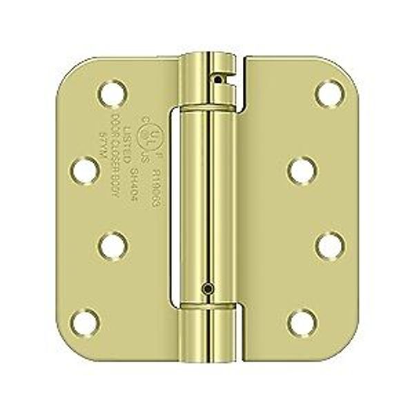 Deltana DSH4R52D 4" x 4" x 5/8" Spring Hinge, UL Listed in Zinc Dichromate