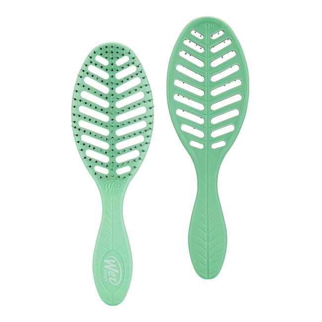 Wet Brush Speed Dry Hair Brush, Green - Go Green Detangler - Vented Design & Ultra Soft HeatFlex Bristles - Ergonomic Handle Manages Tangle & Uncontrollable Hair - Pain-Free Hair Accessories