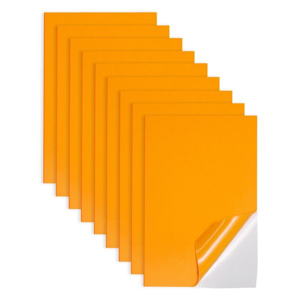 Jtnohx Moosgummi Selbstklebend, Selbstklebende Moosgummi Platten, 9 Stück 17.78×28.7cm EVA Bastelschaum mit selbstklebender, Klebriger Moosgummi zum Basteln DIY (Orange Farben)