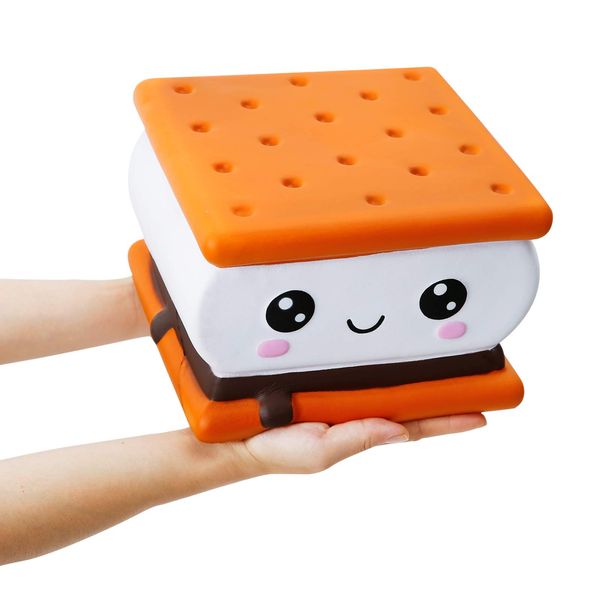 Anboor 7.9 Inches Squishies Jumbo Smore Kawaii Soft Slow Rising Giant Food Squishies Stress Relief Toys