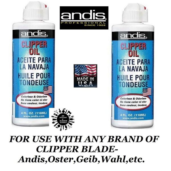 2-ANDIS Lubricating CLIPPER&TRIMMER BLADE OIL LUBE*Also For Oster,Wahl,Geib