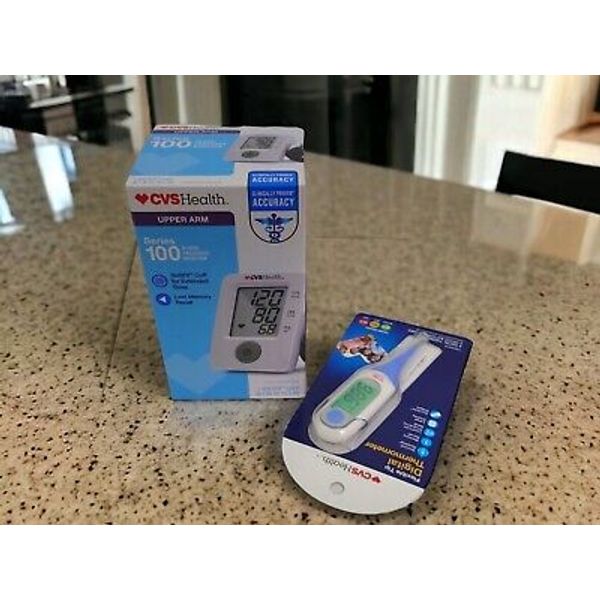 CVS Health Series 100 Blood Pressure Monitor BP3NG1 Plus Digital Thermometer CVS