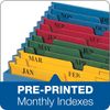 Globe-Weis/Pendaflex QuickVue Project File, Monthly Index, Letter Size, Blue (20135)