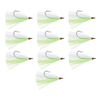 LAST CAST TACKLE Bucktail Teaser with 5/0 Hook (Green/White)