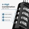 Sparkiva 4 Digit Heavy Duty Padlock Weatherproof & Rust-Resistant 2 Pack Gym Locker Padlocks for School & Garage – Secure & Durable Code Padlock, Black