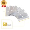 Bates 50-Pack Single Edge Razor Blades, Silver, Durable and Sharp