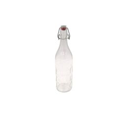 clear glass bottle with hermetic lid