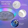 15'' Ceiling Fan w/ Lighting RGB LED Light Adjustable Wind Speed Remote Control