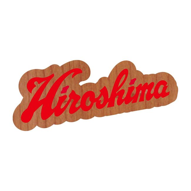 Hiroshima Toyo Carp Wood Sticker Hiroshima Logo