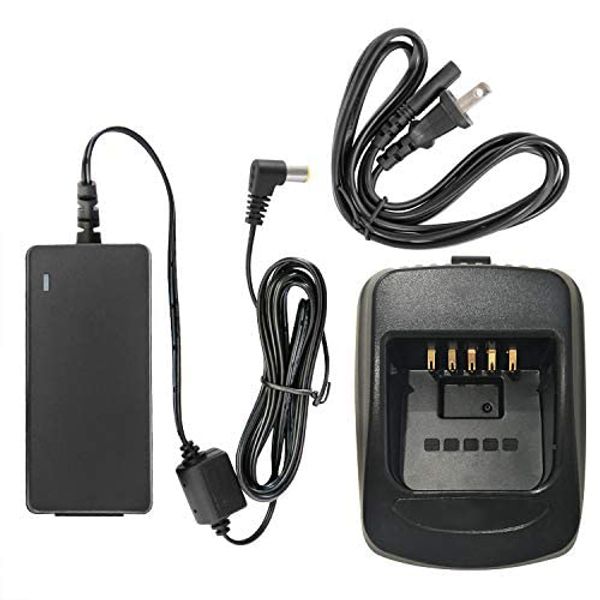 KSC-32 Rapid Charger with Power Adapter Compatible with TH-D72A TK-2180 TK-3180 TK-5210 TK-5310 NX-5200 NX-5300 NX-5400 NX-410 NX-411 KNB-33L KNB-43L KNB-47L KNB-48L