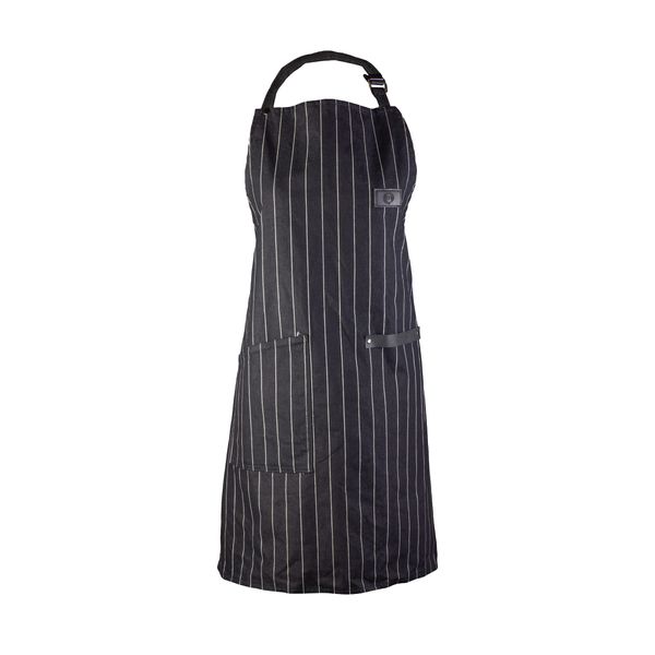 MasterChef Chef Apron for Men & Women, Cotton Apron for Cooking with Pocket, PU Leather Detailing & Official Show Logo, Premium Quality Kitchen Garment, Black, Adjustable Strap, One Size Fits All