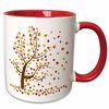3dRose mug_62989_5 "Fall Tree with Leaves" Two Tone Red Mug, 11 oz, Multicolor