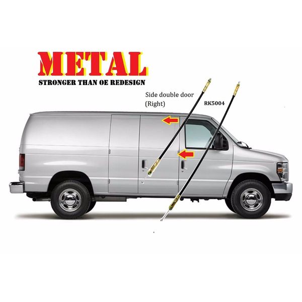 Metal Cable Fix Ford E150 E250 E350 Side Door Latch for Hinged Door Handle 2pcs