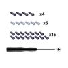 eXtremeRate ABXY D-pad ZR ZL L R Button Compatible with Pro Controller Switch, Full Set Buttons for Switch Pro Controller - Controller Not Included [White]