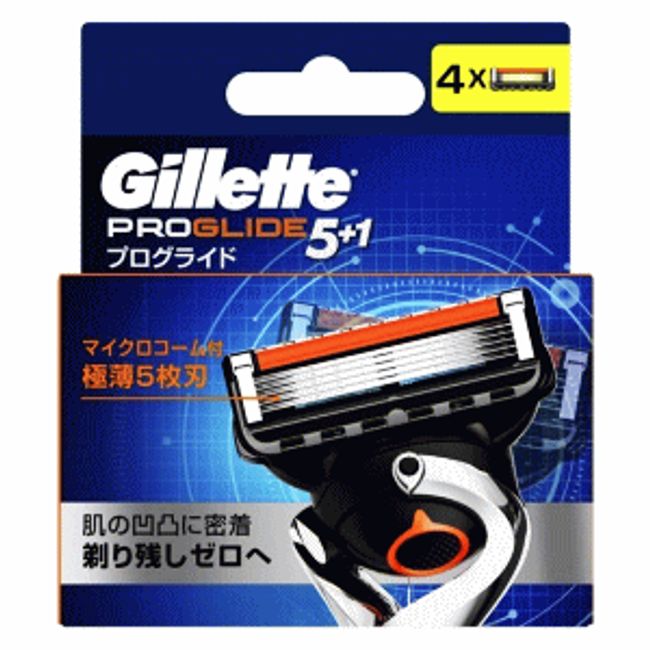 P&amp;G Gillette Proglide Flex Ball Equipped with Spare Blades, 4 Pieces