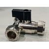 TC Lever Isolating Valve Full Flow 15mm Large Bore Tee Isolation Service Valve Chrome