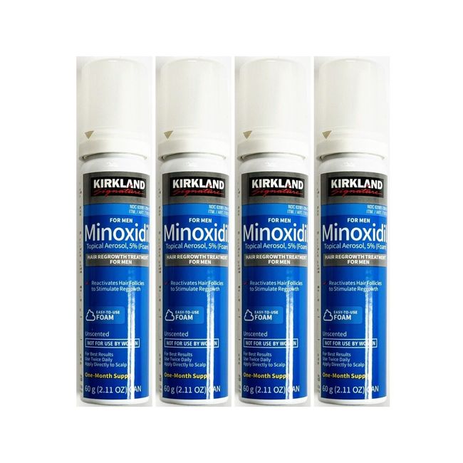 Kirkland Minoxidil 5% Extra Strength Men Hair Regrowth ( Foam ) =4 Months Supply