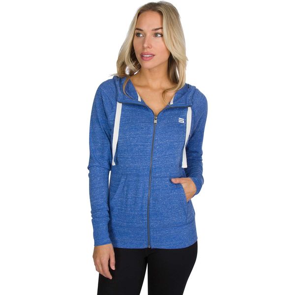 Three Sixty Six Dry Fit Sweatshirts for Women - Zip Up Hoodie Sweater Jacket with Dual Pockets True Blue