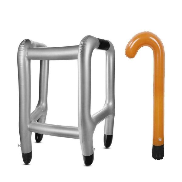 Lifeessentials11 Inflatable Zimmer Frame and Walking Stick Blow Up Toy Novelty Gag Joke Dress Up