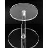 QWORK Round Acrylic Display Stand, 2 Sets Premium Clear Round Riser Stands