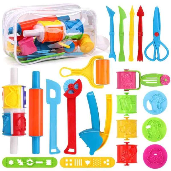  21-piece clay tool set, clay tools, educational toys for children, sand adventure set, clay, toddlers, indoor sandbox, sand play, sand clay, kindergarten entrance gift, boys, girls, present, gift, storage bag included