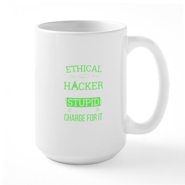 CafePress Cybersecurity Computer Hacking Ethical Hacker Mugs 15 oz (444 ml) Ceramic Coffee Mug
