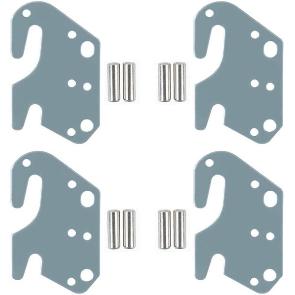 CAFORO Universal Wood Bed Rail Hook Plates for Beds Frame Bracket Headboard Footboard Replacement Wooden Bed Parts or New Bed Constructions - Set of 4