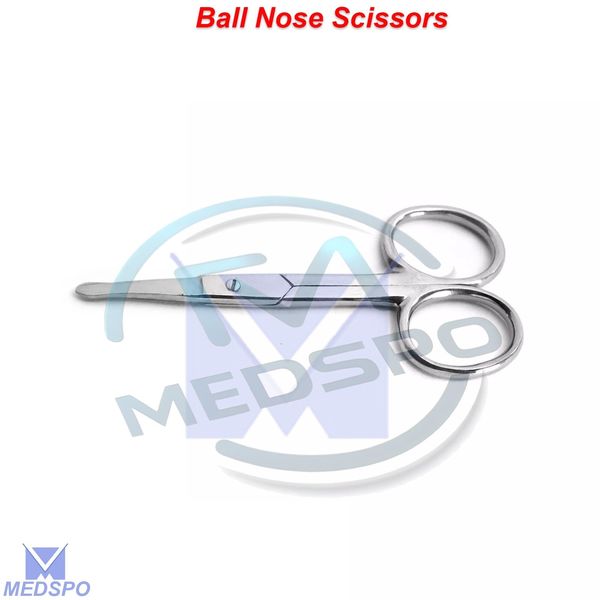 Ball Ear Hair Nose Mustache Beard Scissors Round Ended Tip Trimmer Tools