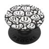 White Gray Dripping Smile Face PopSockets Standard PopGrip