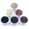 Kullke Micro Rings Micro Beads Nano Hair Rings Nano Beads Without Silicone Lined for Extensions Nano Extensions Beads Rings (200PCS, 8 Dark Blond)