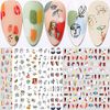 Yeahbo Nail Art Stickers Self Adhesive, Abstract Nail Stickers for Gel Nails Designer, 6 Sheets Nail Decals Self Adhesive Graffiti Lady Face Rose Nail Design, Nail Decoration for Women Girls Kids